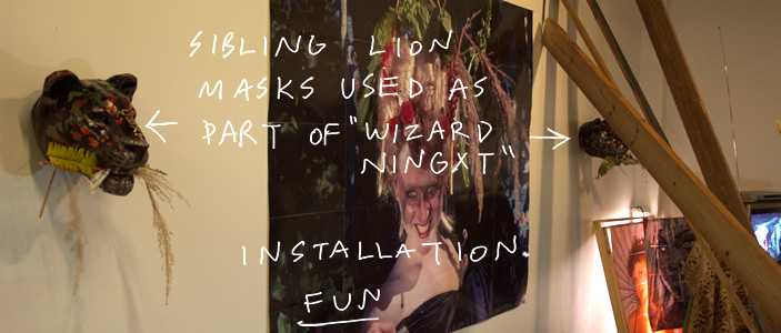lions in installation